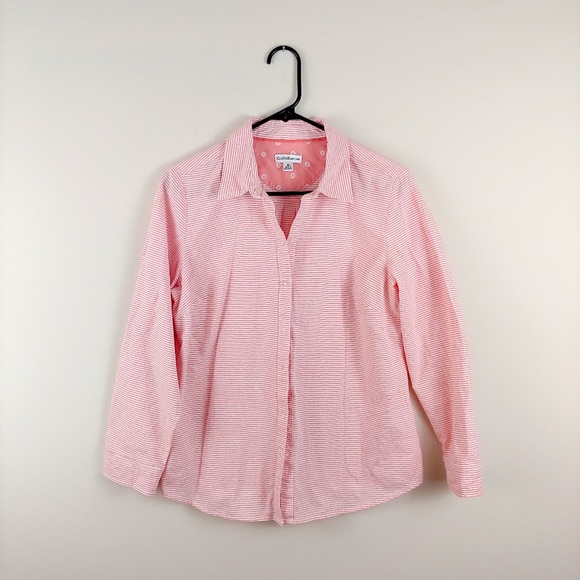 Croft & Barrow Button Down Striped Collared Shirt - Picture 1 of 4